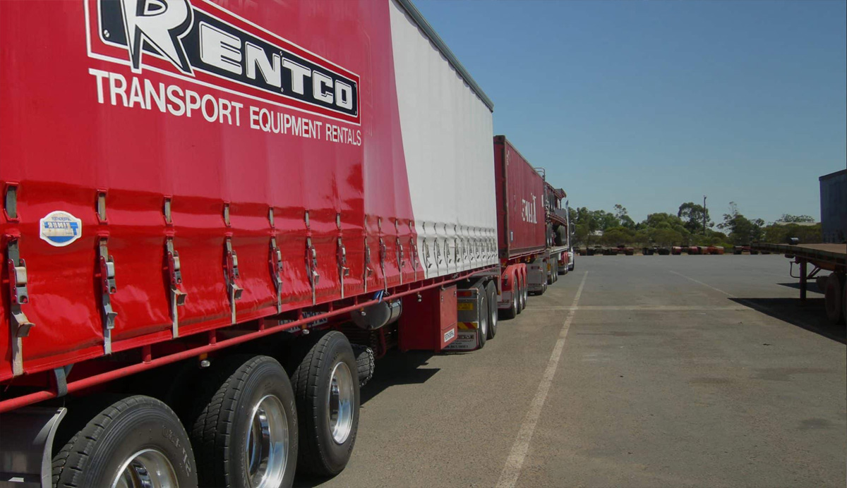 A tautliner truck is one of Rentco's commercial trucks for hire