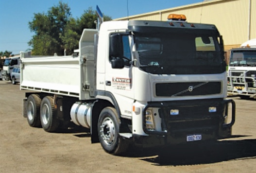 A tipper truck for hire from Rentco